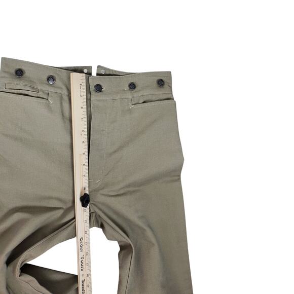 WAH Maker Striped Frontier Pants Mens 30x36 Western Buckle Back Tan Cotton - Picture 14 of 15